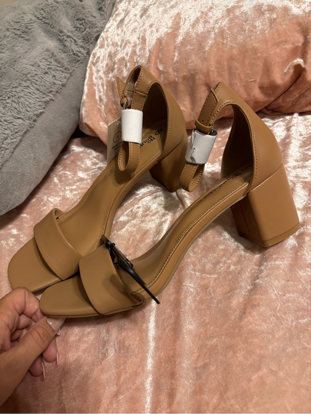 Women’s Tan Block Heel Sandals - Classic Strappy Style